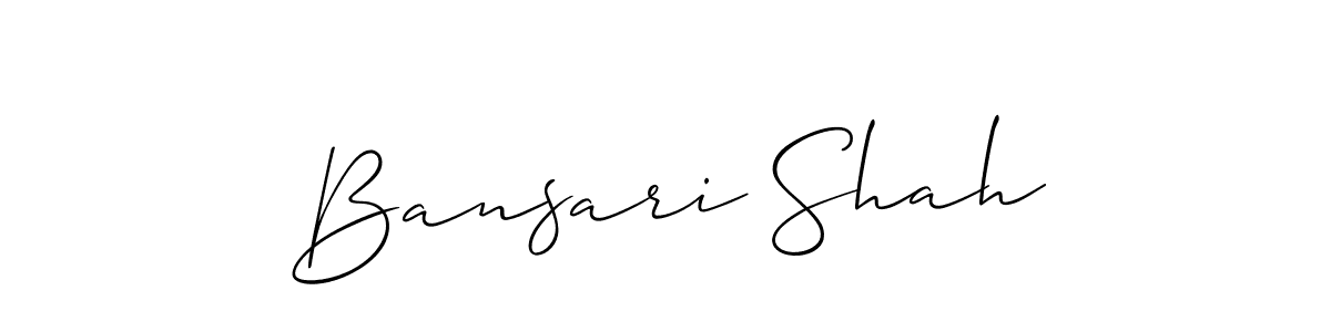 Design your own signature with our free online signature maker. With this signature software, you can create a handwritten (Allison_Script) signature for name Bansari Shah. Bansari Shah signature style 2 images and pictures png