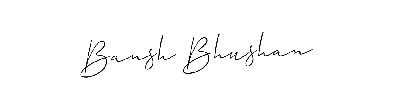 How to make Bansh Bhushan signature? Allison_Script is a professional autograph style. Create handwritten signature for Bansh Bhushan name. Bansh Bhushan signature style 2 images and pictures png