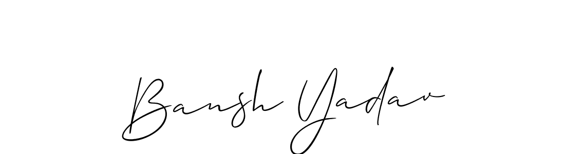How to Draw Bansh Yadav signature style? Allison_Script is a latest design signature styles for name Bansh Yadav. Bansh Yadav signature style 2 images and pictures png