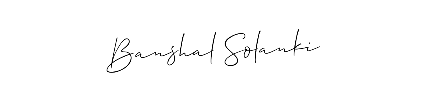 Banshal Solanki stylish signature style. Best Handwritten Sign (Allison_Script) for my name. Handwritten Signature Collection Ideas for my name Banshal Solanki. Banshal Solanki signature style 2 images and pictures png