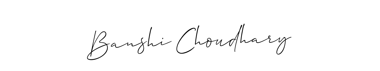 Banshi Choudhary stylish signature style. Best Handwritten Sign (Allison_Script) for my name. Handwritten Signature Collection Ideas for my name Banshi Choudhary. Banshi Choudhary signature style 2 images and pictures png