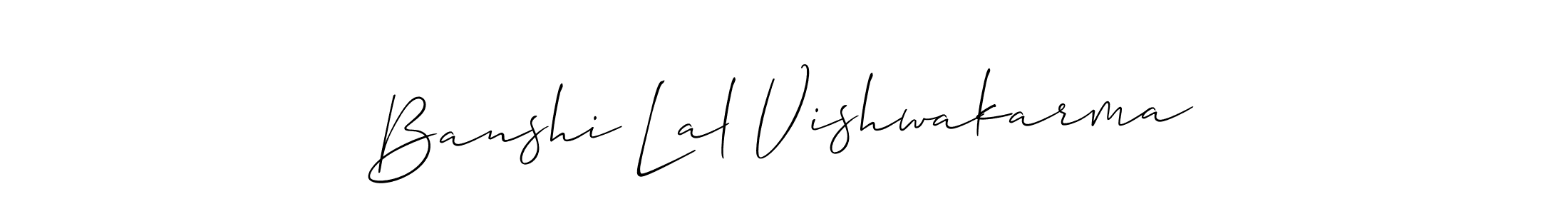 How to make Banshi Lal Vishwakarma name signature. Use Allison_Script style for creating short signs online. This is the latest handwritten sign. Banshi Lal Vishwakarma signature style 2 images and pictures png