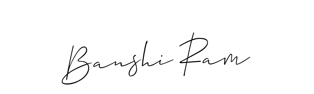 Use a signature maker to create a handwritten signature online. With this signature software, you can design (Allison_Script) your own signature for name Banshi Ram. Banshi Ram signature style 2 images and pictures png