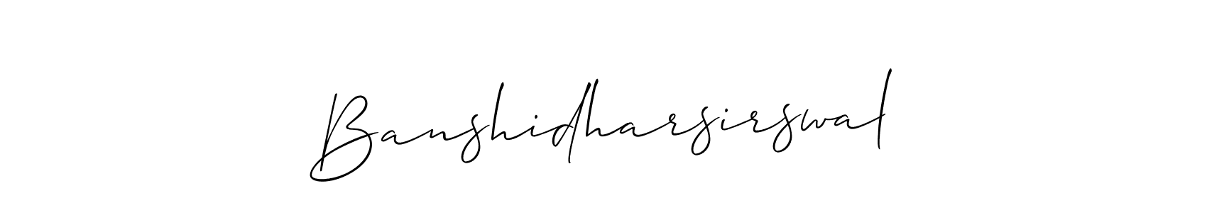 How to make Banshidharsirswal signature? Allison_Script is a professional autograph style. Create handwritten signature for Banshidharsirswal name. Banshidharsirswal signature style 2 images and pictures png