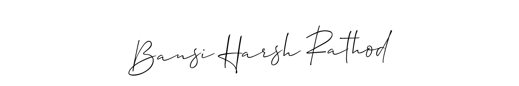 Also You can easily find your signature by using the search form. We will create Bansi Harsh Rathod name handwritten signature images for you free of cost using Allison_Script sign style. Bansi Harsh Rathod signature style 2 images and pictures png