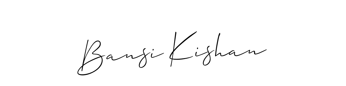 Best and Professional Signature Style for Bansi Kishan. Allison_Script Best Signature Style Collection. Bansi Kishan signature style 2 images and pictures png