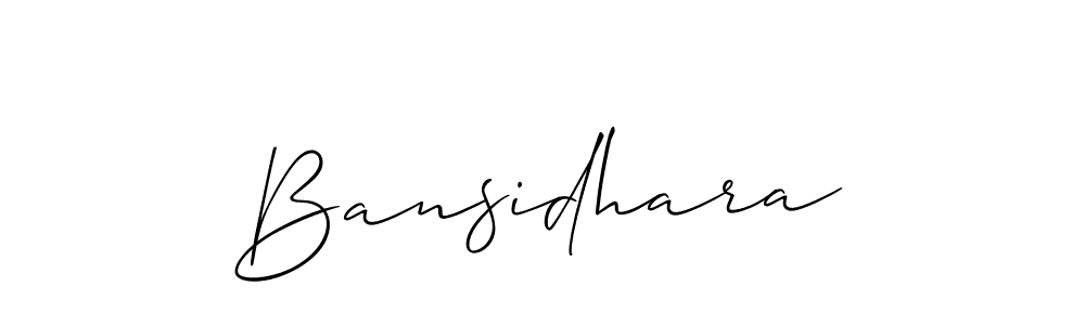 How to make Bansidhara signature? Allison_Script is a professional autograph style. Create handwritten signature for Bansidhara name. Bansidhara signature style 2 images and pictures png
