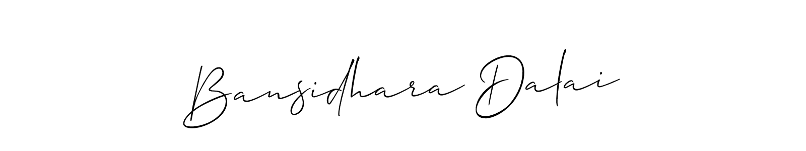 Create a beautiful signature design for name Bansidhara Dalai. With this signature (Allison_Script) fonts, you can make a handwritten signature for free. Bansidhara Dalai signature style 2 images and pictures png