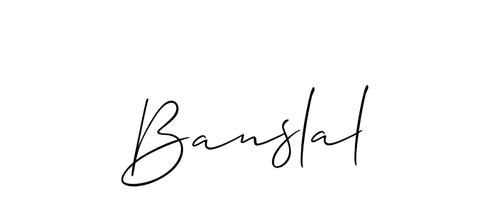 Once you've used our free online signature maker to create your best signature Allison_Script style, it's time to enjoy all of the benefits that Banslal name signing documents. Banslal signature style 2 images and pictures png