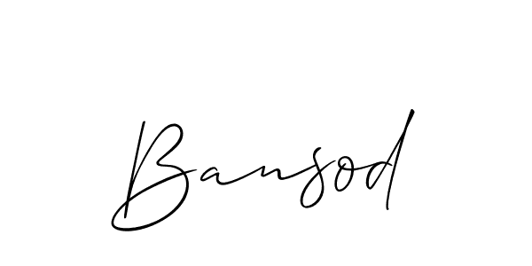 The best way (Allison_Script) to make a short signature is to pick only two or three words in your name. The name Bansod include a total of six letters. For converting this name. Bansod signature style 2 images and pictures png