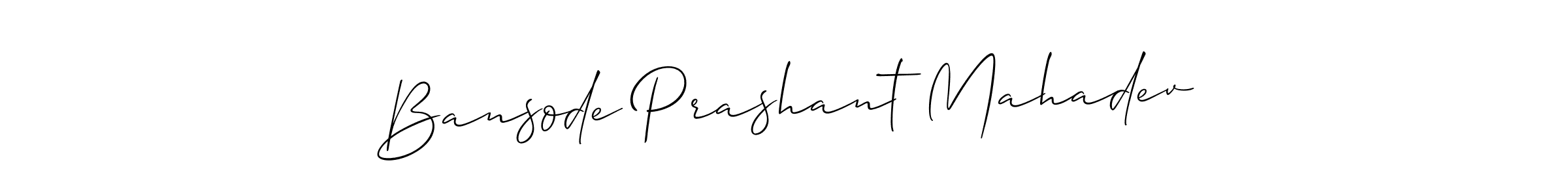 Use a signature maker to create a handwritten signature online. With this signature software, you can design (Allison_Script) your own signature for name Bansode Prashant Mahadev. Bansode Prashant Mahadev signature style 2 images and pictures png