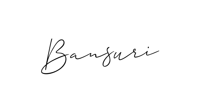 Allison_Script is a professional signature style that is perfect for those who want to add a touch of class to their signature. It is also a great choice for those who want to make their signature more unique. Get Bansuri name to fancy signature for free. Bansuri signature style 2 images and pictures png