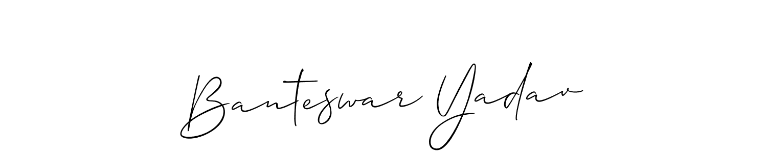 Also we have Banteswar Yadav name is the best signature style. Create professional handwritten signature collection using Allison_Script autograph style. Banteswar Yadav signature style 2 images and pictures png
