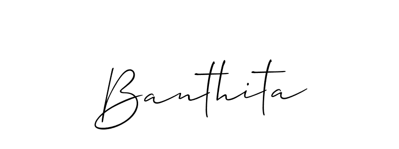 Also You can easily find your signature by using the search form. We will create Banthita name handwritten signature images for you free of cost using Allison_Script sign style. Banthita signature style 2 images and pictures png