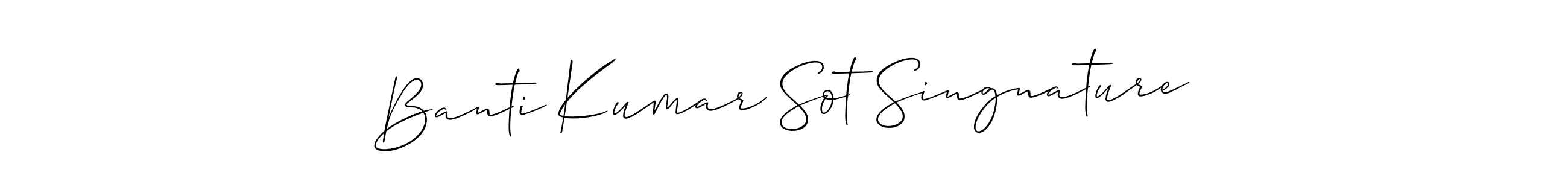 Create a beautiful signature design for name Banti Kumar Sot Singnature. With this signature (Allison_Script) fonts, you can make a handwritten signature for free. Banti Kumar Sot Singnature signature style 2 images and pictures png