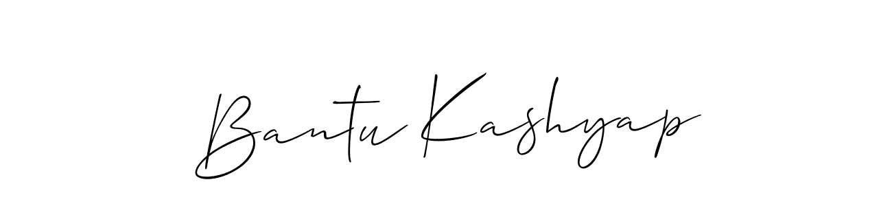 Create a beautiful signature design for name Bantu Kashyap. With this signature (Allison_Script) fonts, you can make a handwritten signature for free. Bantu Kashyap signature style 2 images and pictures png