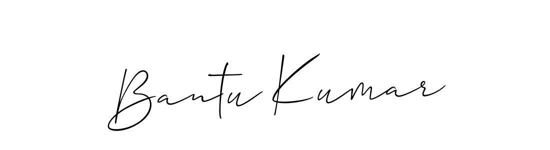 How to make Bantu Kumar name signature. Use Allison_Script style for creating short signs online. This is the latest handwritten sign. Bantu Kumar signature style 2 images and pictures png