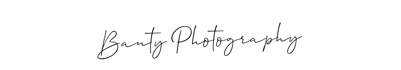 Banty Photography stylish signature style. Best Handwritten Sign (Allison_Script) for my name. Handwritten Signature Collection Ideas for my name Banty Photography. Banty Photography signature style 2 images and pictures png