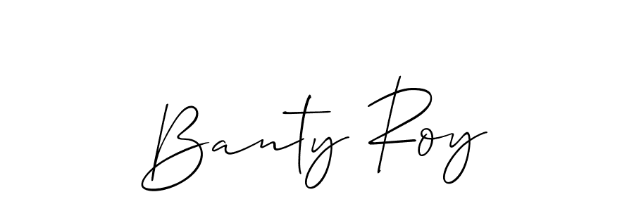 Make a beautiful signature design for name Banty Roy. With this signature (Allison_Script) style, you can create a handwritten signature for free. Banty Roy signature style 2 images and pictures png