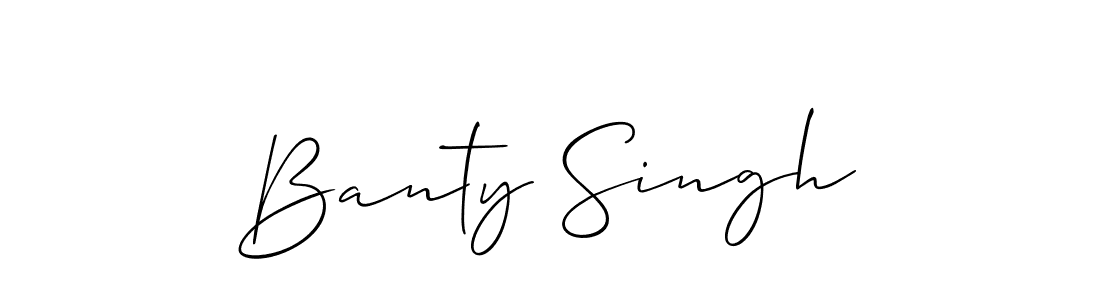 Make a beautiful signature design for name Banty Singh. With this signature (Allison_Script) style, you can create a handwritten signature for free. Banty Singh signature style 2 images and pictures png