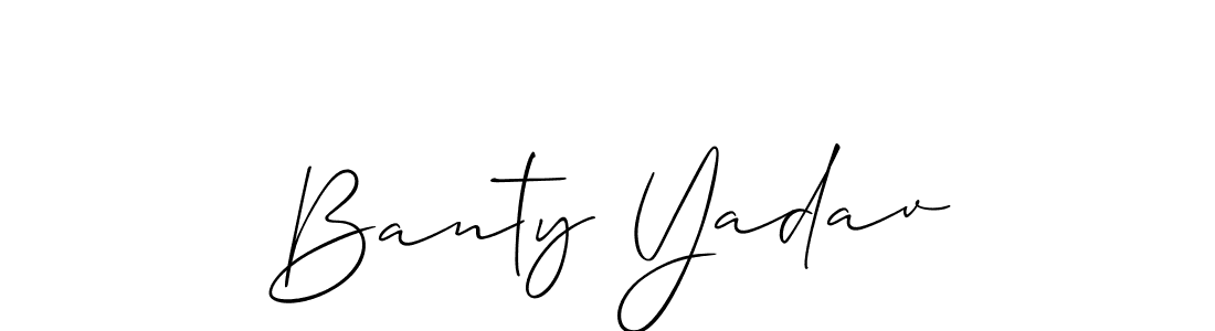 Also we have Banty Yadav name is the best signature style. Create professional handwritten signature collection using Allison_Script autograph style. Banty Yadav signature style 2 images and pictures png