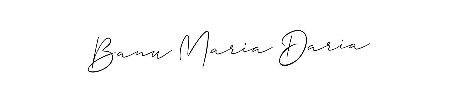 Design your own signature with our free online signature maker. With this signature software, you can create a handwritten (Allison_Script) signature for name Banu Maria Daria. Banu Maria Daria signature style 2 images and pictures png