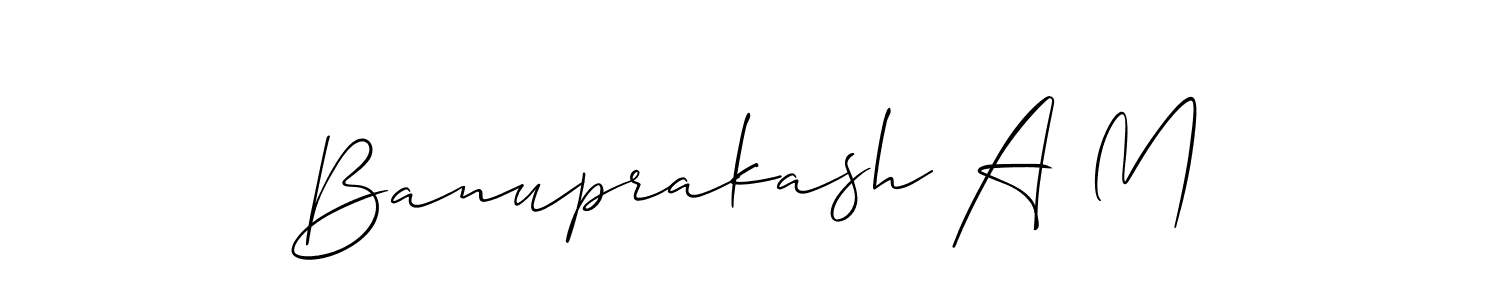 See photos of Banuprakash A M official signature by Spectra . Check more albums & portfolios. Read reviews & check more about Allison_Script font. Banuprakash A M signature style 2 images and pictures png