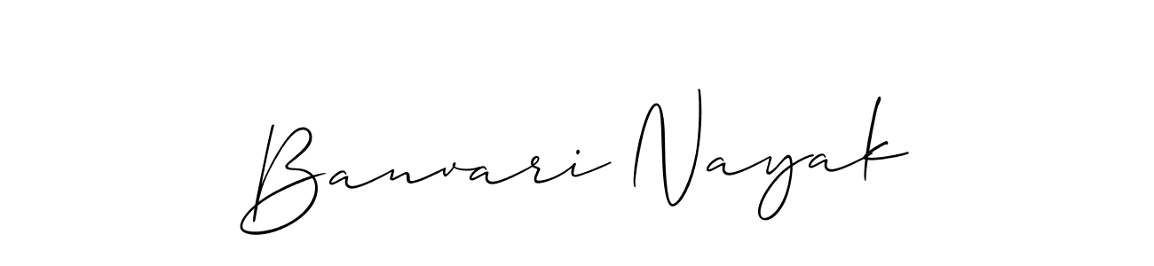 How to make Banvari Nayak name signature. Use Allison_Script style for creating short signs online. This is the latest handwritten sign. Banvari Nayak signature style 2 images and pictures png