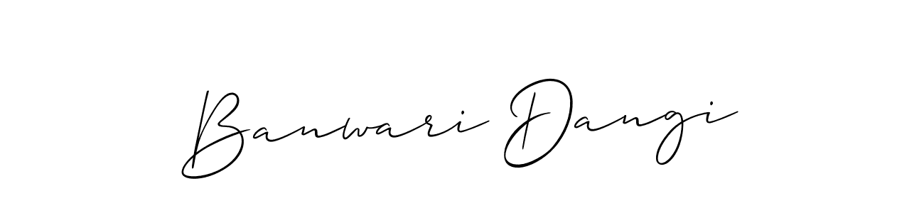 Use a signature maker to create a handwritten signature online. With this signature software, you can design (Allison_Script) your own signature for name Banwari Dangi. Banwari Dangi signature style 2 images and pictures png