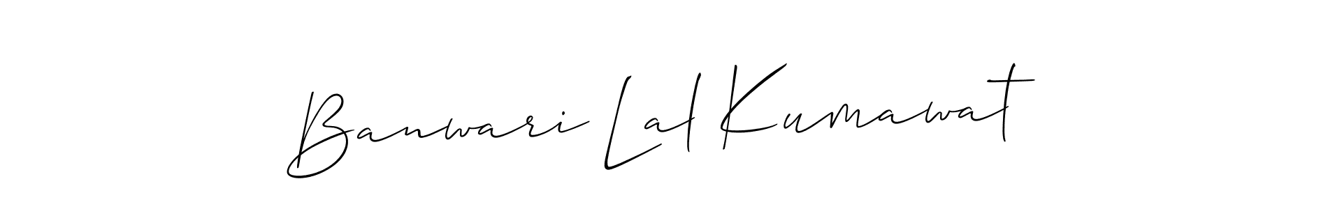 How to Draw Banwari Lal Kumawat signature style? Allison_Script is a latest design signature styles for name Banwari Lal Kumawat. Banwari Lal Kumawat signature style 2 images and pictures png