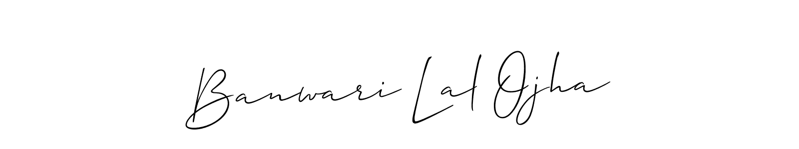 Use a signature maker to create a handwritten signature online. With this signature software, you can design (Allison_Script) your own signature for name Banwari Lal Ojha. Banwari Lal Ojha signature style 2 images and pictures png