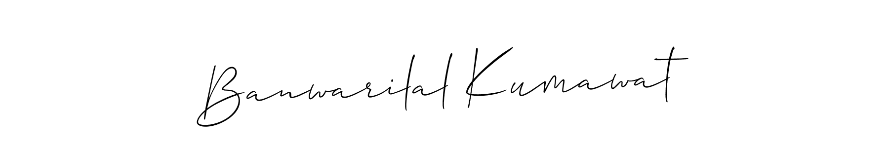 Also You can easily find your signature by using the search form. We will create Banwarilal Kumawat name handwritten signature images for you free of cost using Allison_Script sign style. Banwarilal Kumawat signature style 2 images and pictures png