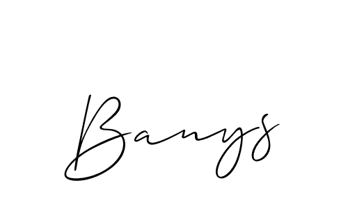 Also we have Banys name is the best signature style. Create professional handwritten signature collection using Allison_Script autograph style. Banys signature style 2 images and pictures png