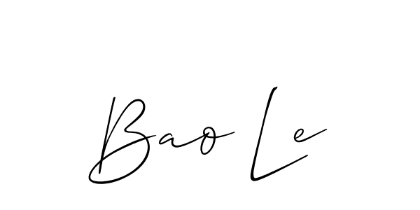 You should practise on your own different ways (Allison_Script) to write your name (Bao Le) in signature. don't let someone else do it for you. Bao Le signature style 2 images and pictures png