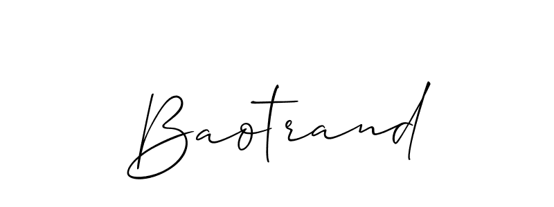 Design your own signature with our free online signature maker. With this signature software, you can create a handwritten (Allison_Script) signature for name Baotrand. Baotrand signature style 2 images and pictures png