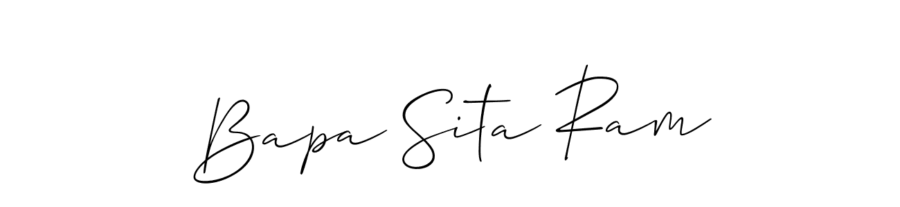 Make a beautiful signature design for name Bapa Sita Ram. With this signature (Allison_Script) style, you can create a handwritten signature for free. Bapa Sita Ram signature style 2 images and pictures png