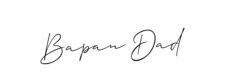 Use a signature maker to create a handwritten signature online. With this signature software, you can design (Allison_Script) your own signature for name Bapan Dad. Bapan Dad signature style 2 images and pictures png