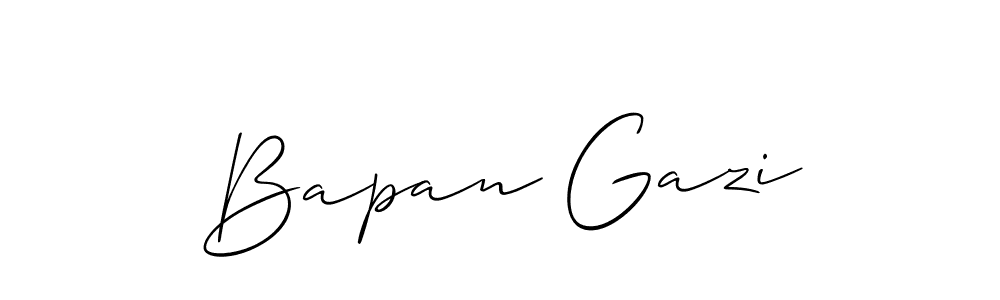You can use this online signature creator to create a handwritten signature for the name Bapan Gazi. This is the best online autograph maker. Bapan Gazi signature style 2 images and pictures png