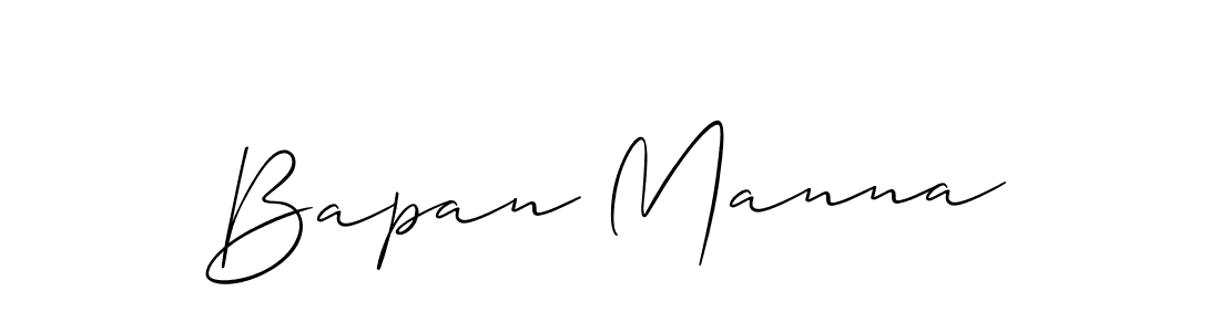 How to make Bapan Manna name signature. Use Allison_Script style for creating short signs online. This is the latest handwritten sign. Bapan Manna signature style 2 images and pictures png