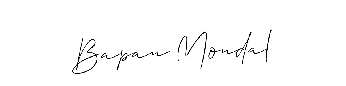 You should practise on your own different ways (Allison_Script) to write your name (Bapan Mondal) in signature. don't let someone else do it for you. Bapan Mondal signature style 2 images and pictures png