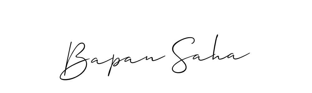 Also we have Bapan Saha name is the best signature style. Create professional handwritten signature collection using Allison_Script autograph style. Bapan Saha signature style 2 images and pictures png