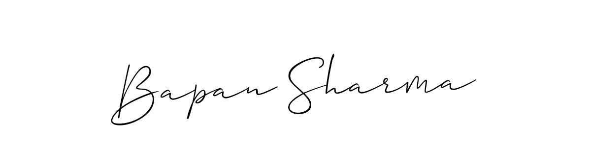 How to make Bapan Sharma signature? Allison_Script is a professional autograph style. Create handwritten signature for Bapan Sharma name. Bapan Sharma signature style 2 images and pictures png