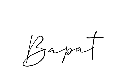How to make Bapat signature? Allison_Script is a professional autograph style. Create handwritten signature for Bapat name. Bapat signature style 2 images and pictures png