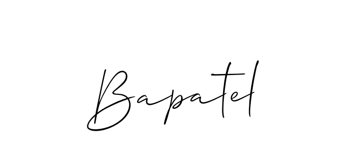 Create a beautiful signature design for name Bapatel. With this signature (Allison_Script) fonts, you can make a handwritten signature for free. Bapatel signature style 2 images and pictures png