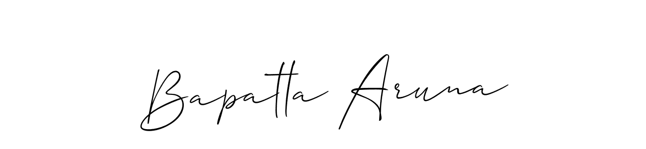Design your own signature with our free online signature maker. With this signature software, you can create a handwritten (Allison_Script) signature for name Bapatla Aruna. Bapatla Aruna signature style 2 images and pictures png