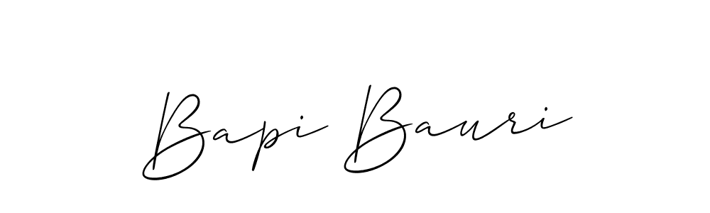 Create a beautiful signature design for name Bapi Bauri. With this signature (Allison_Script) fonts, you can make a handwritten signature for free. Bapi Bauri signature style 2 images and pictures png
