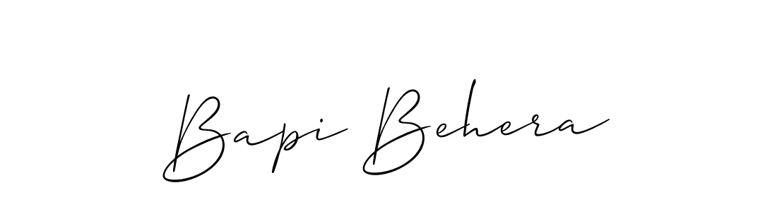 Similarly Allison_Script is the best handwritten signature design. Signature creator online .You can use it as an online autograph creator for name Bapi Behera. Bapi Behera signature style 2 images and pictures png