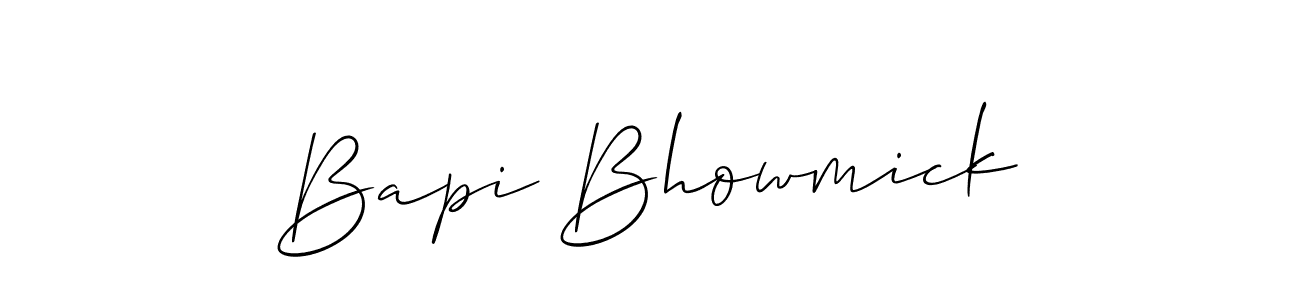 Bapi Bhowmick stylish signature style. Best Handwritten Sign (Allison_Script) for my name. Handwritten Signature Collection Ideas for my name Bapi Bhowmick. Bapi Bhowmick signature style 2 images and pictures png