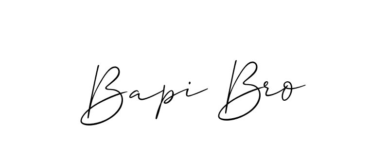if you are searching for the best signature style for your name Bapi Bro. so please give up your signature search. here we have designed multiple signature styles  using Allison_Script. Bapi Bro signature style 2 images and pictures png
