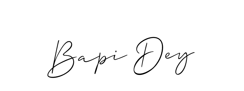 Design your own signature with our free online signature maker. With this signature software, you can create a handwritten (Allison_Script) signature for name Bapi Dey. Bapi Dey signature style 2 images and pictures png
